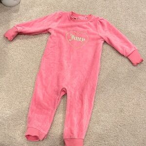 Juicy Couture Pink One Piece with Gold Heart